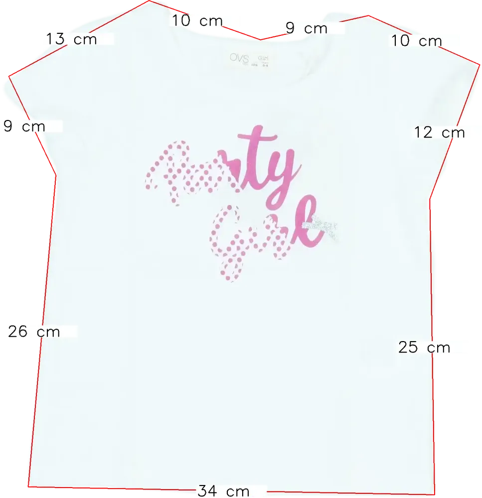 Fehér OVS Póló EU 104 / UK 4 év / US 4T/XS