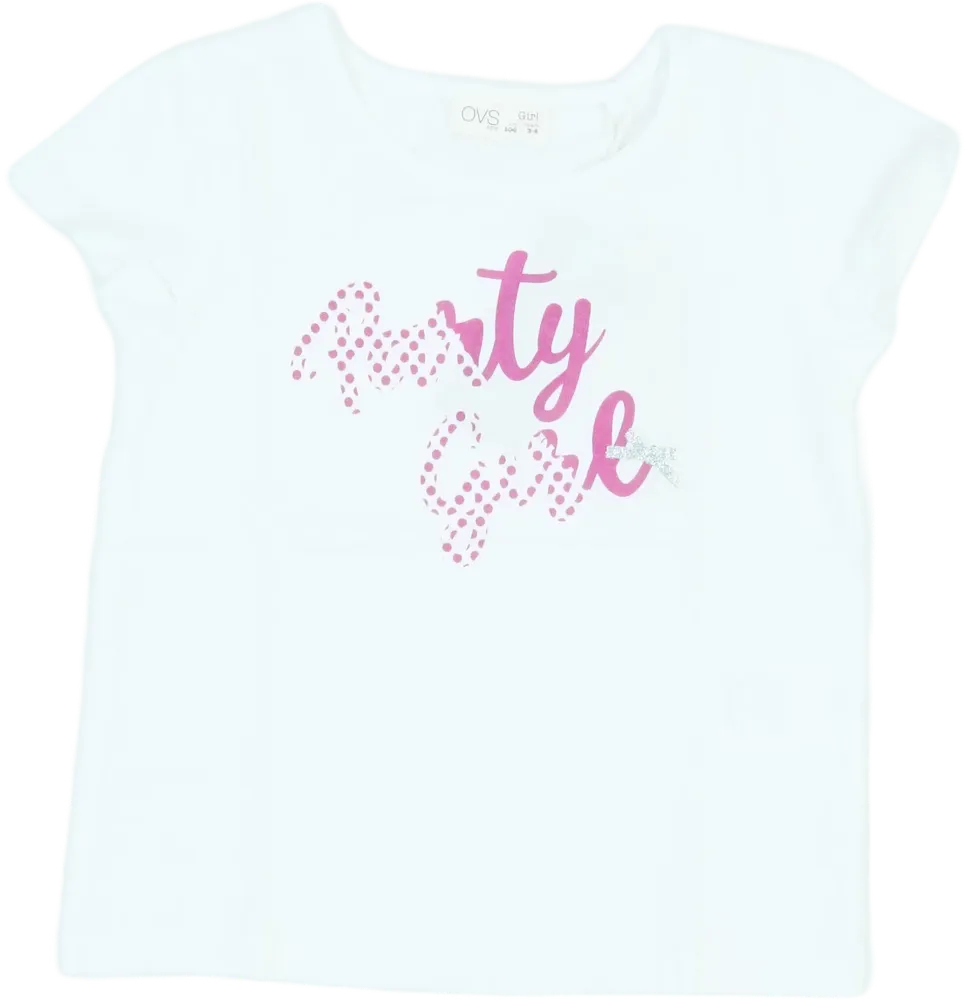 Fehér OVS Póló EU 104 / UK 4 év / US 4T/XS