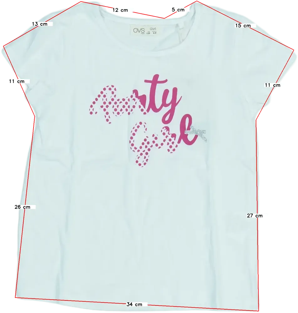 Fehér OVS Póló EU 110 / UK 5 év / US 5 év/XS