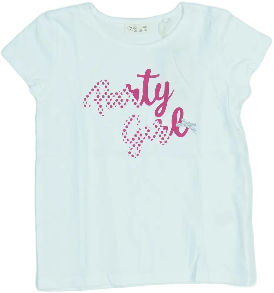 Fehér OVS Póló EU 122 / UK 7 év / US 7 év/M