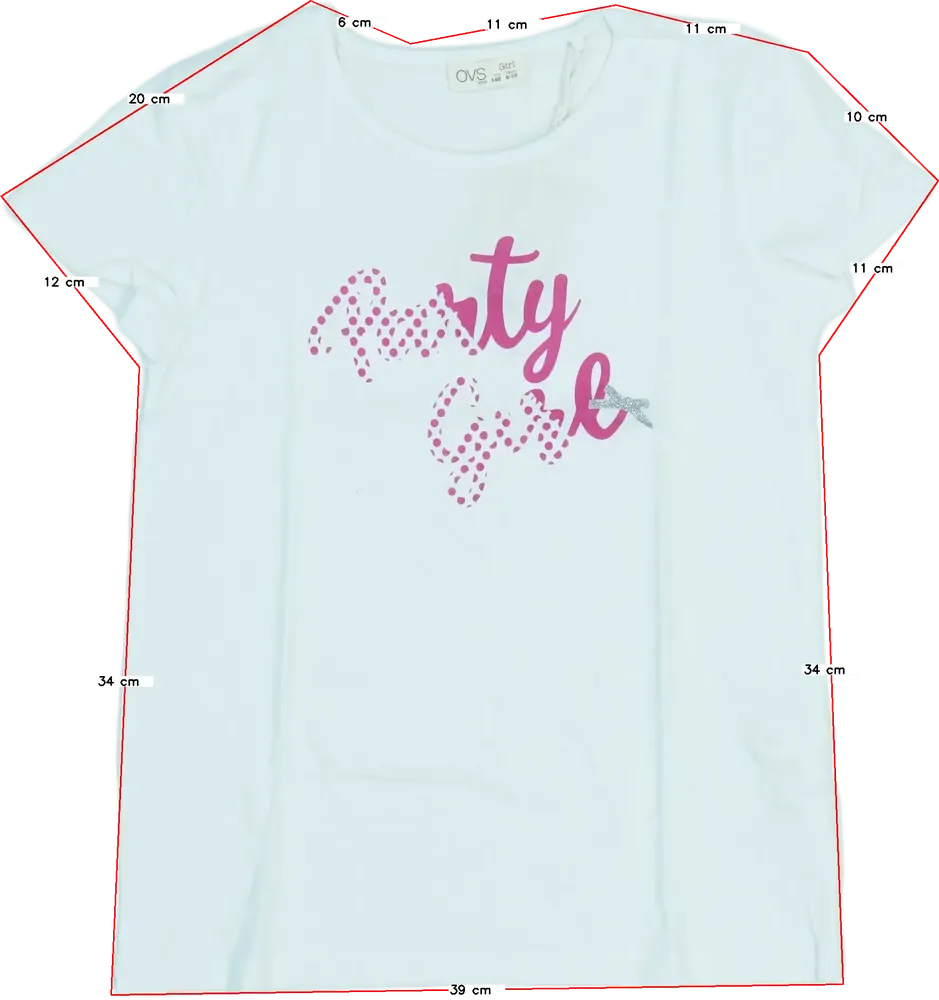 Fehér OVS Póló EU 140 / UK 10 év / US 10 év/L