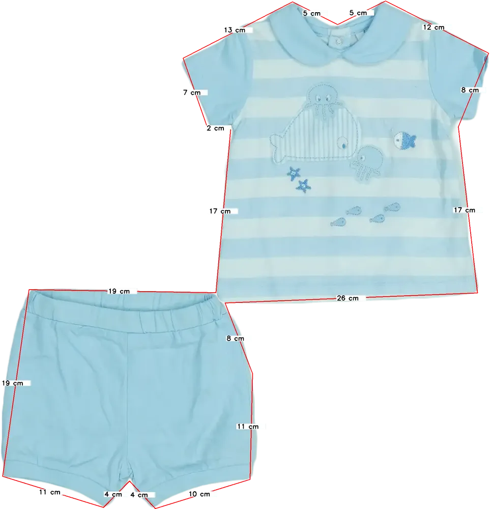 Blue OVS - Fagottino 2-piece set - Top &amp; Bottom EU 62 / UK 0-3 months / US 0-3 months
