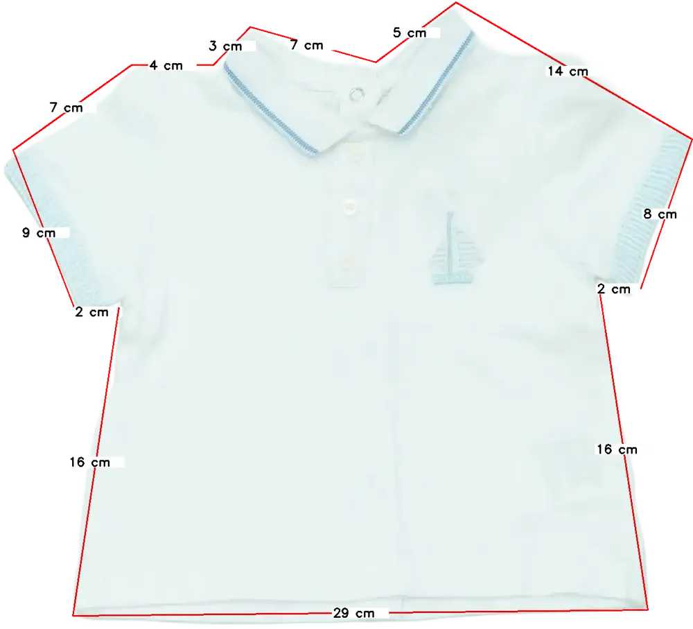 Fehér OVS - Fagottino Galléros póló EU 68 / UK 3-6 hónap / US 3-6 hónap