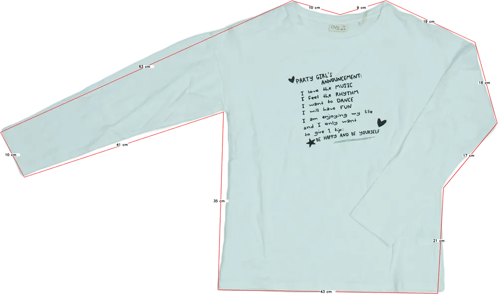 Fehér OVS Hosszú ujjú felső EU 164 / UK 14 év / US 14 év/XL