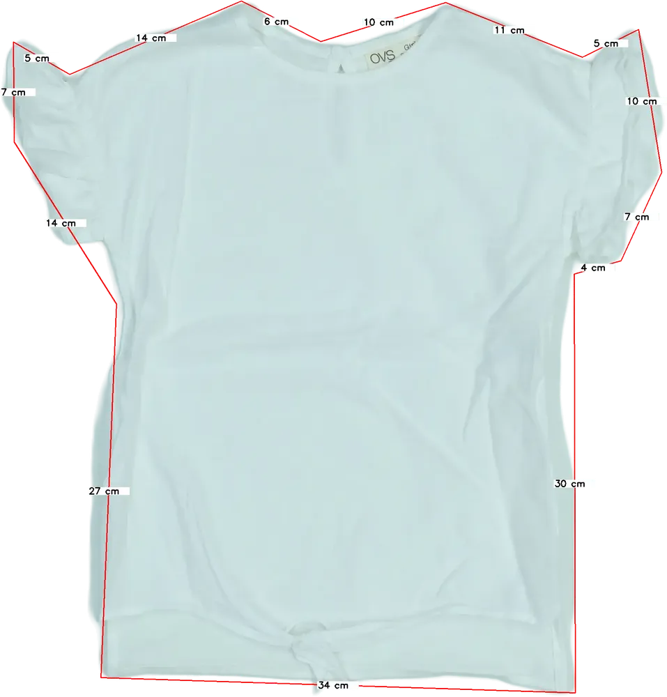 Fehér OVS Blúz EU 128 / UK 8 év / US 8 év/M