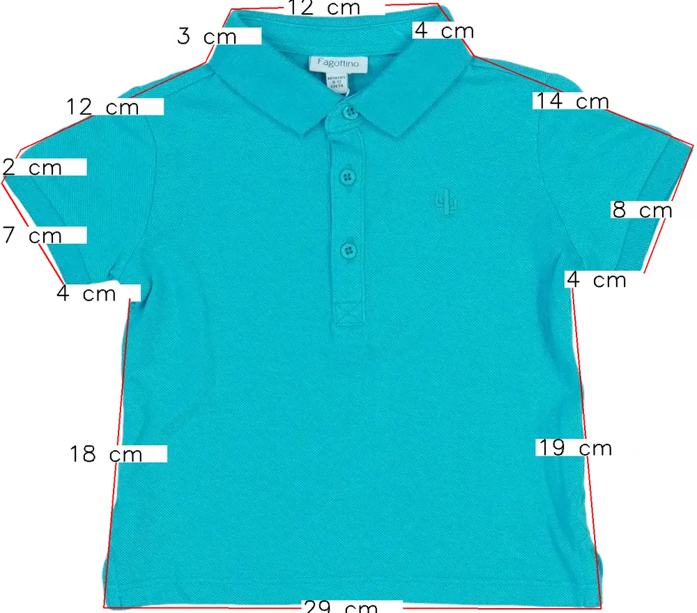 Kék OVS - Fagottino Galléros póló EU 80 / UK 9-12 hónap / US 12 hónap