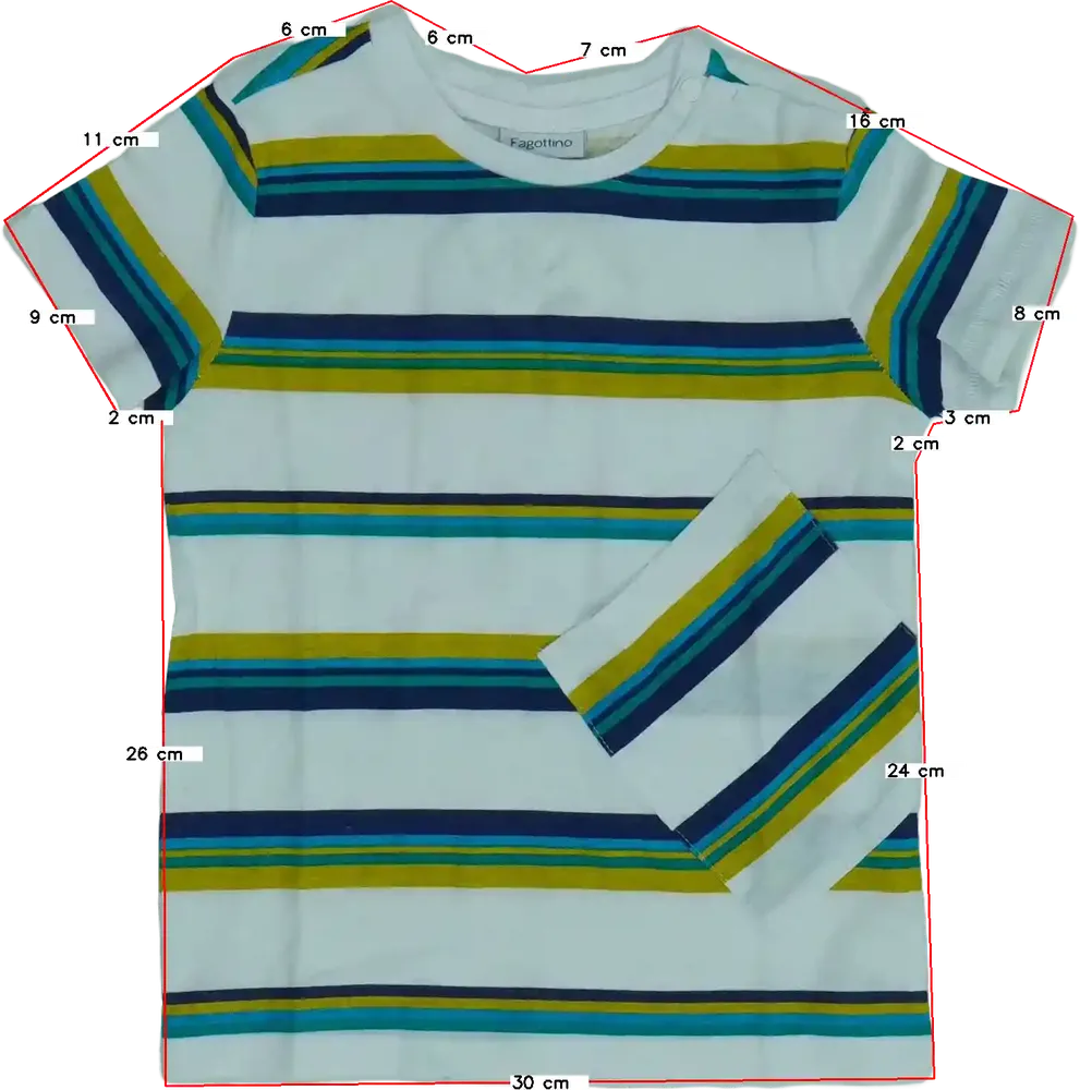 Fehér OVS - Fagottino Póló EU 98 / UK 3 év / US 3T