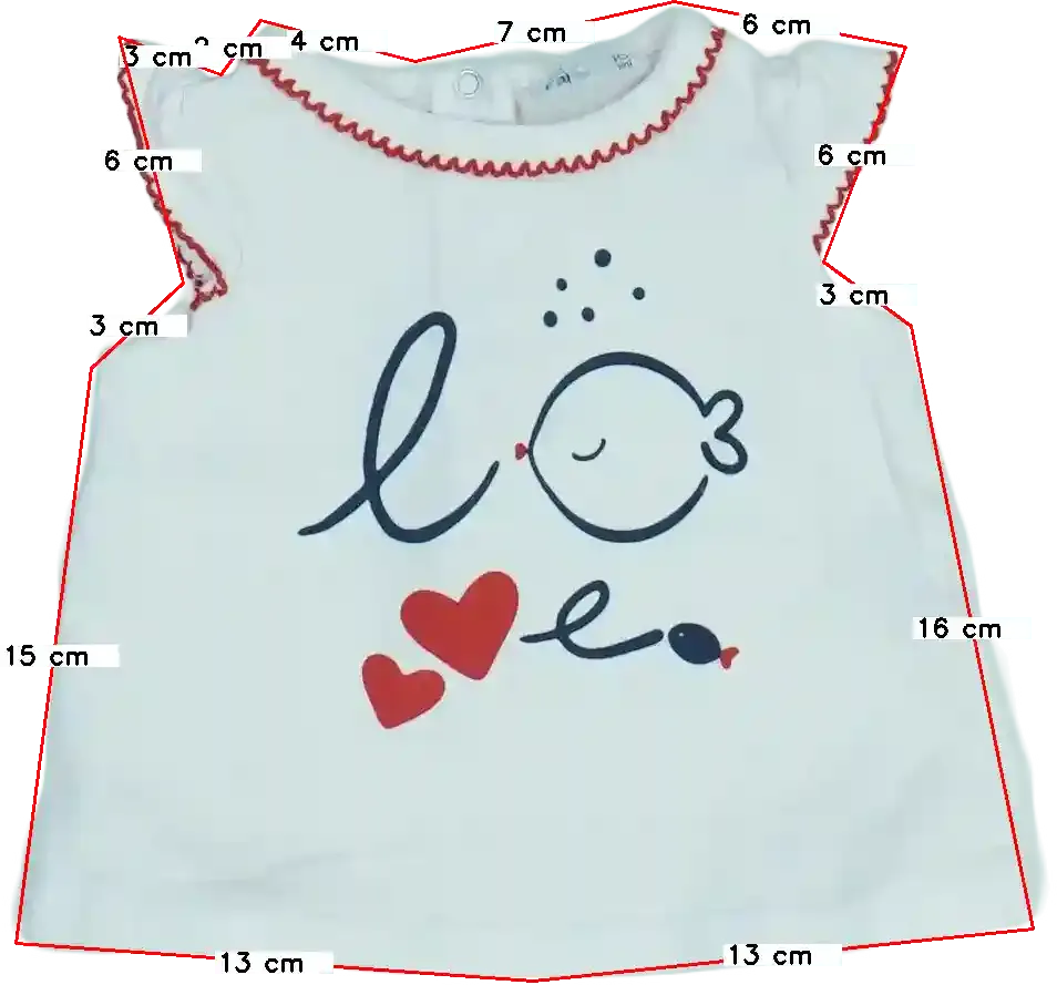 Fehér OVS - Fagottino Póló EU 56 / UK Újszülött / US Újszülött