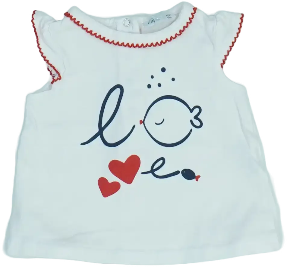 Fehér OVS - Fagottino Póló EU 56 / UK Újszülött / US Újszülött