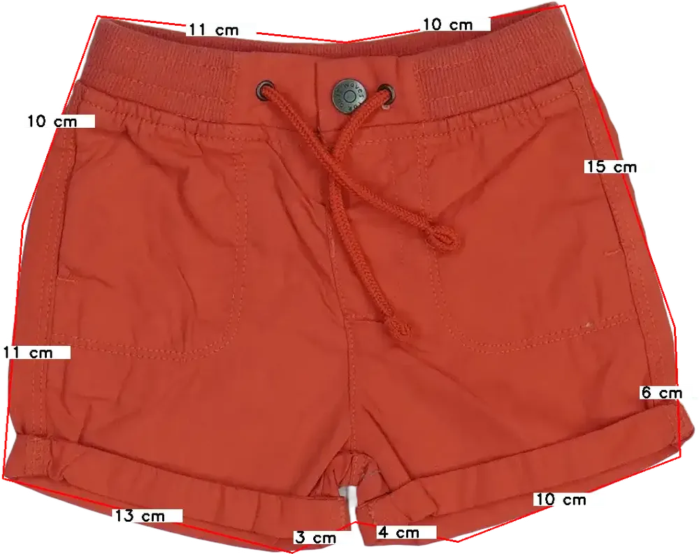 Piros OVS - Fagottino Rövidnadrág EU 80 / UK 9-12 hónap / US 12 hónap