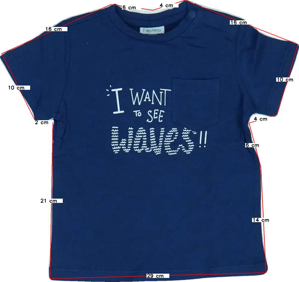 Kék OVS - Fagottino Póló EU 92 / UK 2 év / US 2T