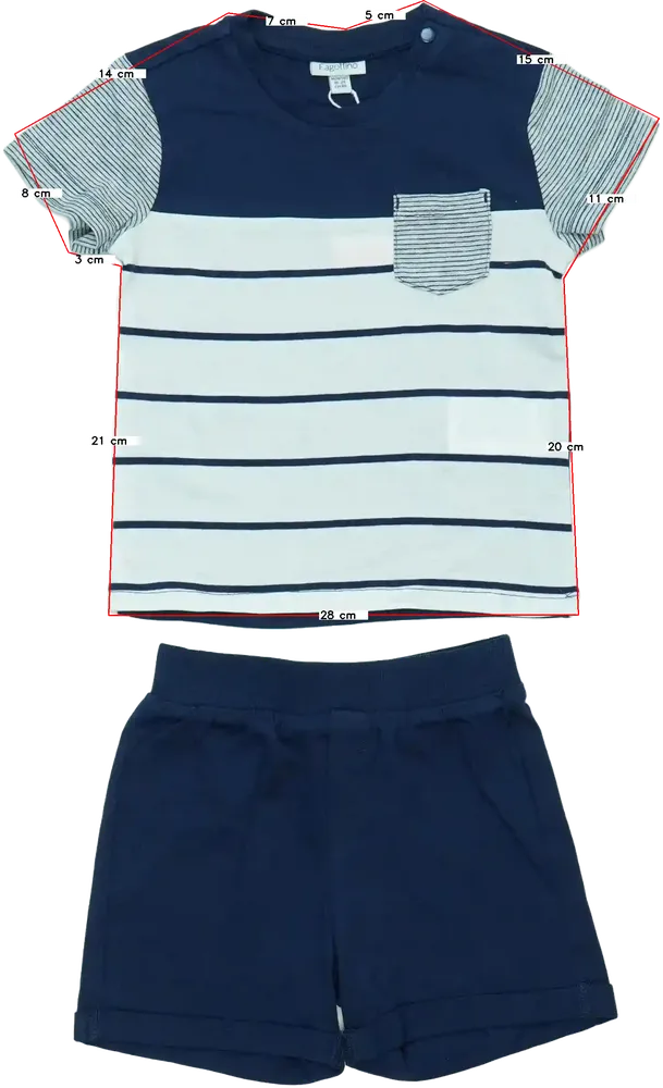 Blue OVS - Fagottino 2-piece set - Top &amp; Bottom EU 92 / UK 2 years / US 2T