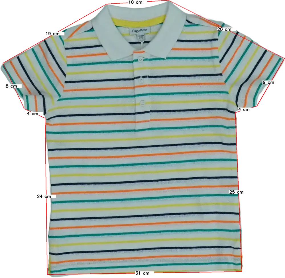 Fehér OVS - Fagottino Galléros póló EU 92 / UK 2 év / US 2T