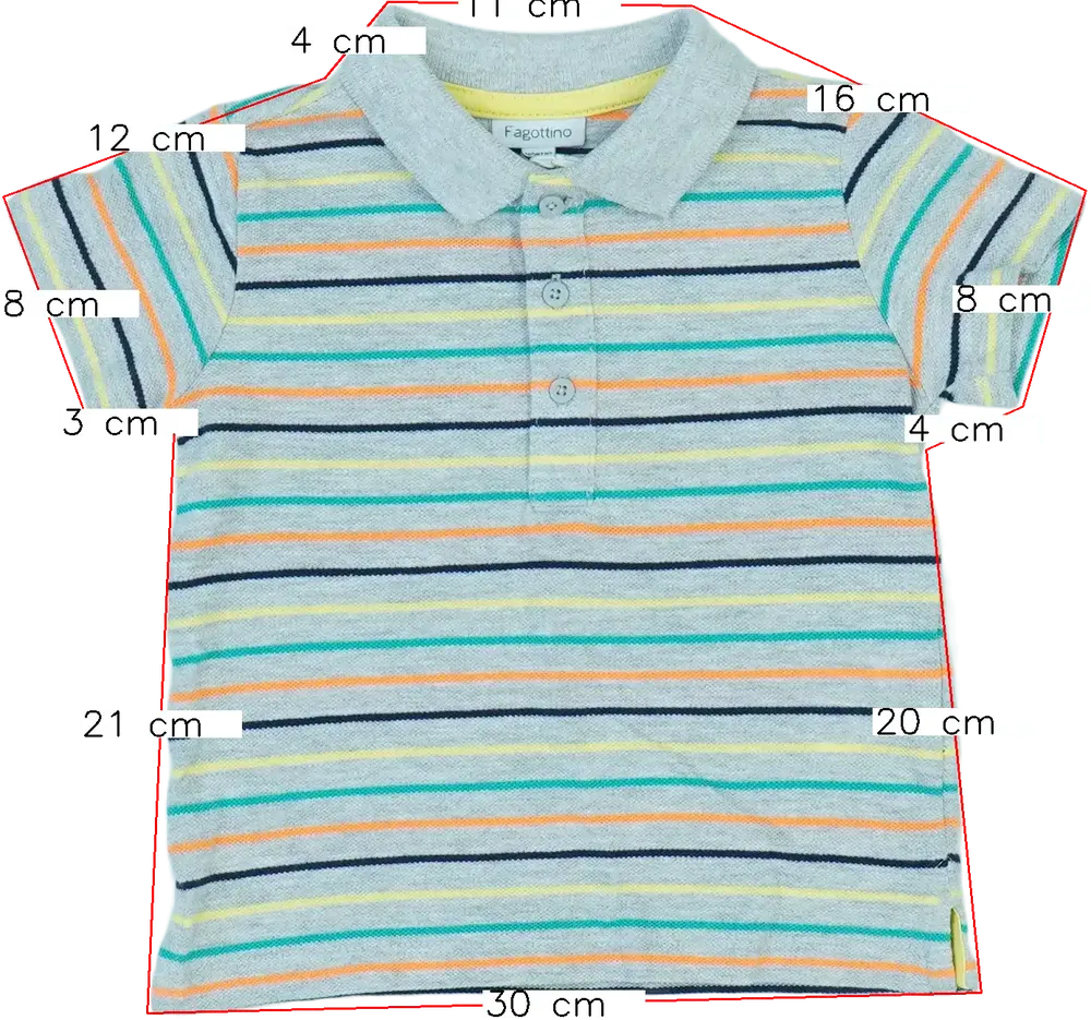 Szürke OVS - Fagottino Galléros póló EU 86 / UK 12-18 hónap / US 18 hónap