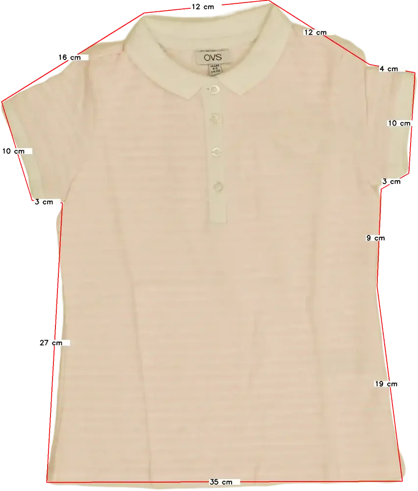 Fehér OVS Galléros póló EU 104 / UK 4 év / US 4T/XS