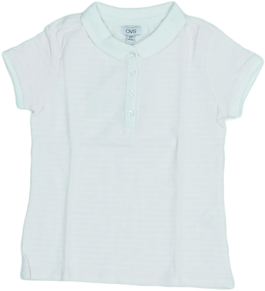 Fehér OVS Galléros póló EU 122 / UK 7 év / US 7 év/M