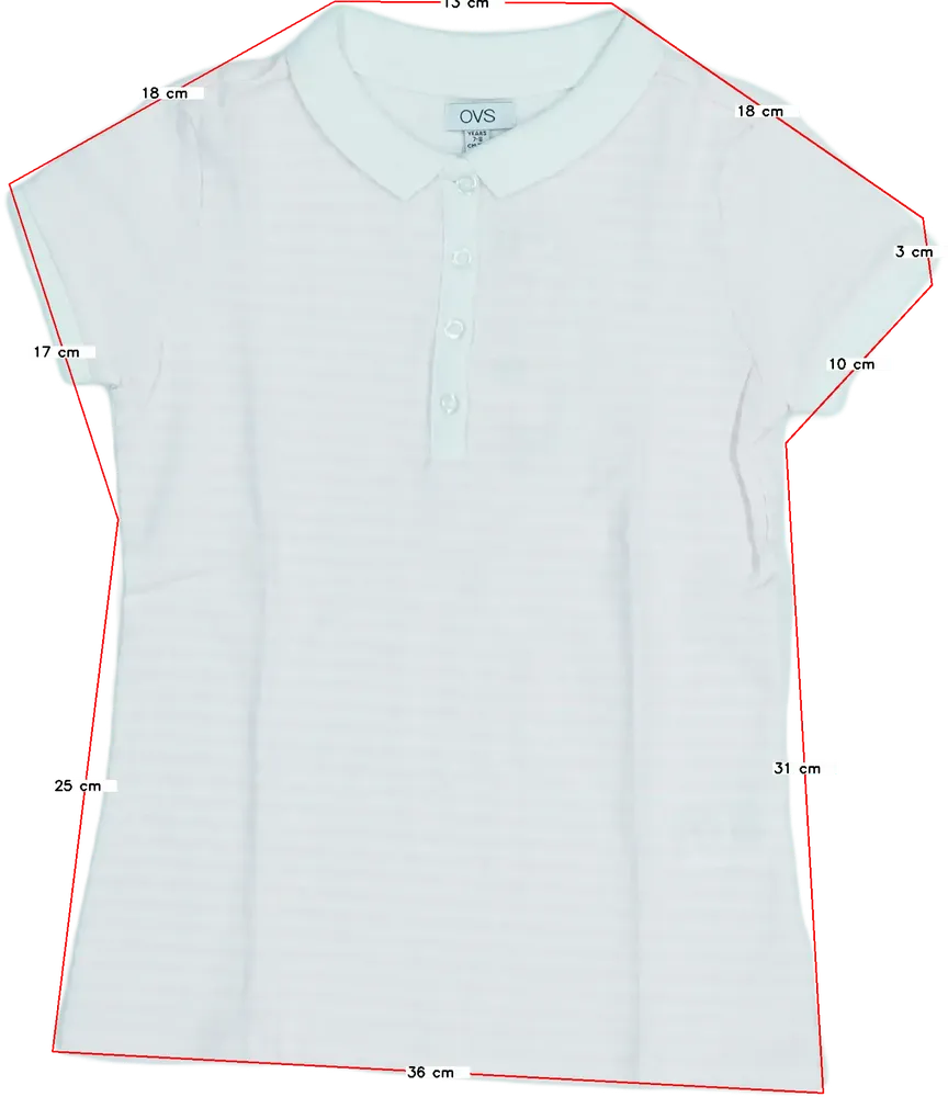 Fehér OVS Galléros póló EU 128 / UK 8 év / US 8 év/M