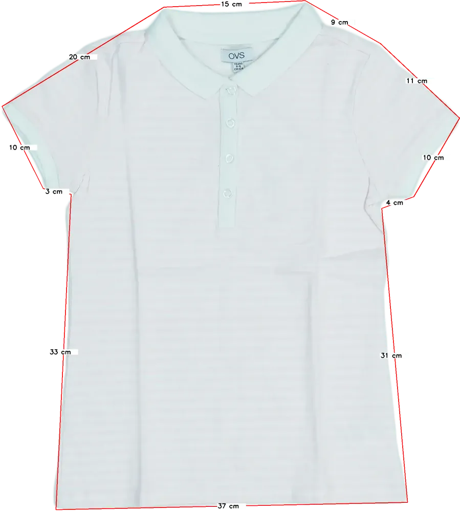 Fehér OVS Galléros póló EU 134 / UK 9 év / US 9 év/L