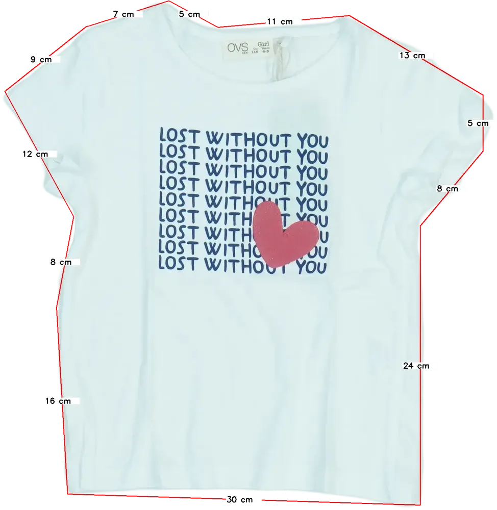 Fehér OVS Póló EU 110 / UK 5 év / US 5 év/XS