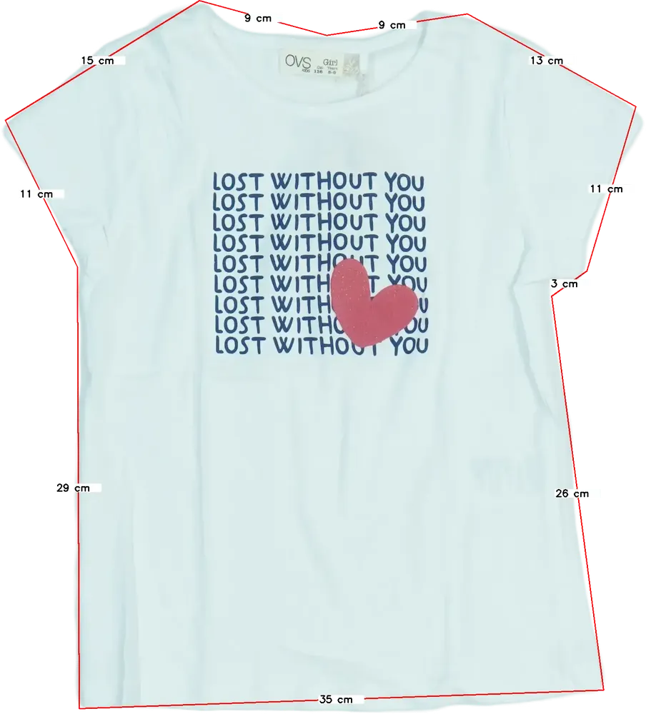 Fehér OVS Póló EU 116 / UK 6 év / US 6 év/S