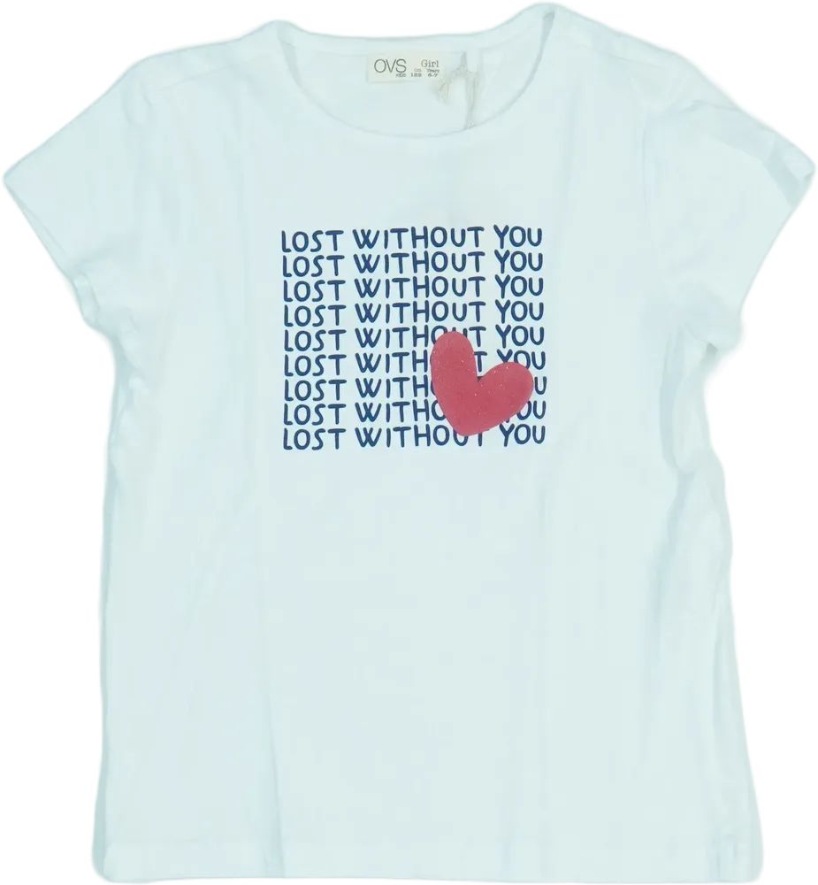 Fehér OVS Póló EU 122 / UK 7 év / US 7 év/M