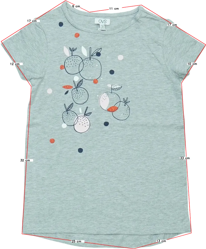 Szürke OVS Póló EU 128 / UK 8 év / US 8 év/M