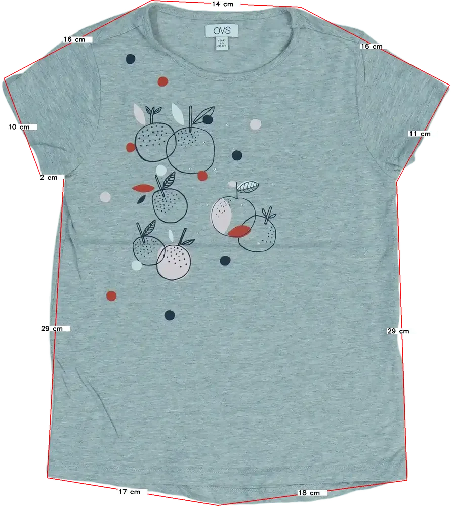 Szürke OVS Póló EU 134 / UK 9 év / US 9 év/L