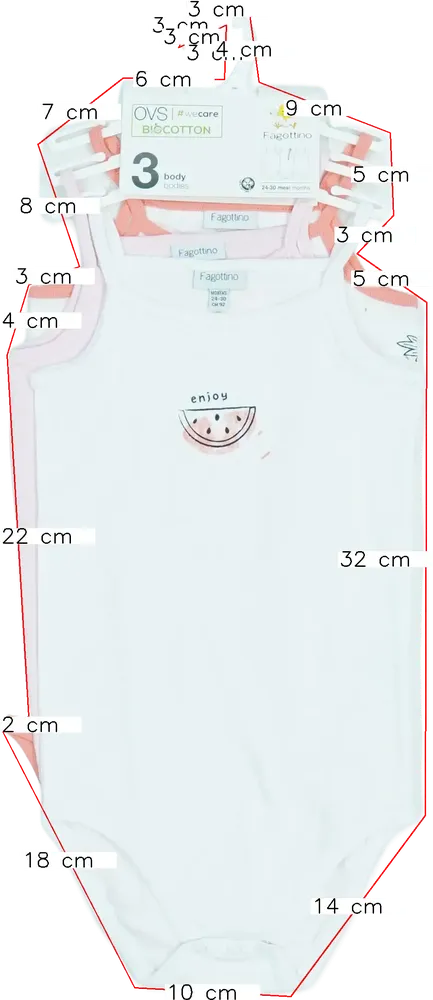 Rózsaszín OVS - Fagottino Csomag - Body EU 92 / UK 2 év / US 2T