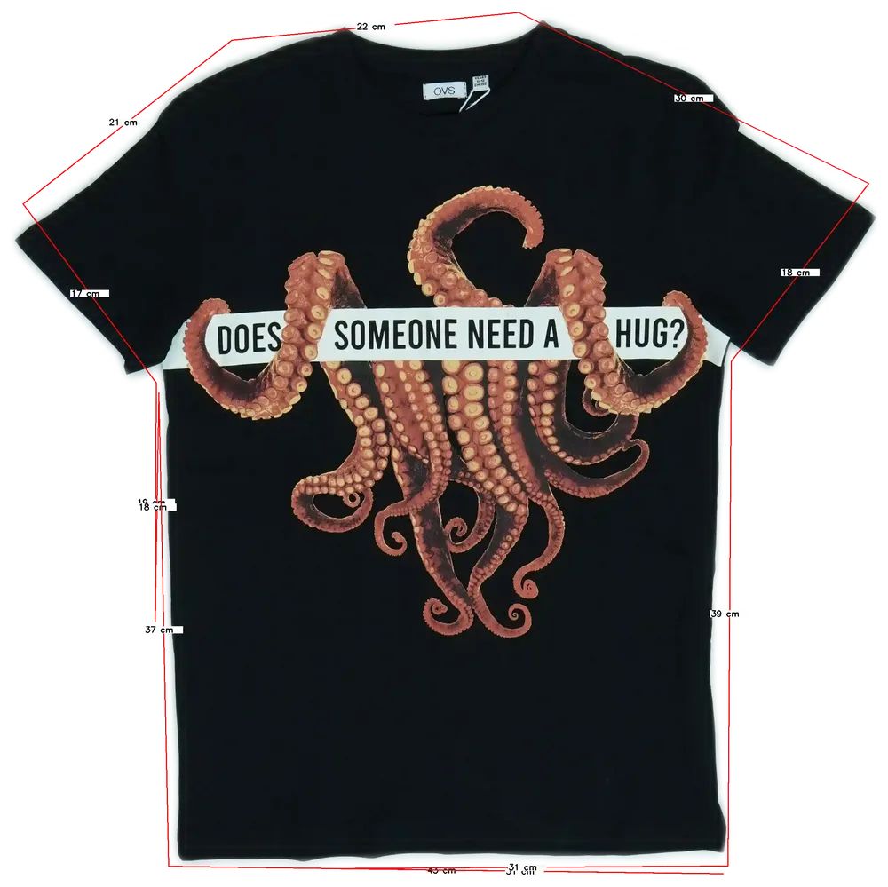 Fekete OVS Póló EU 152 / UK 12 év / US 12 év/L