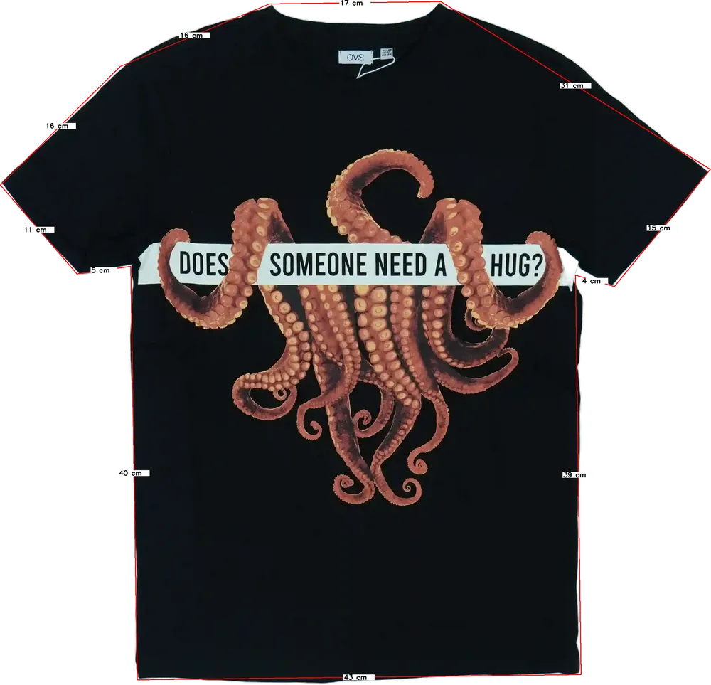 Fekete OVS Póló EU 158 / UK 13 év / US 14 év/XL