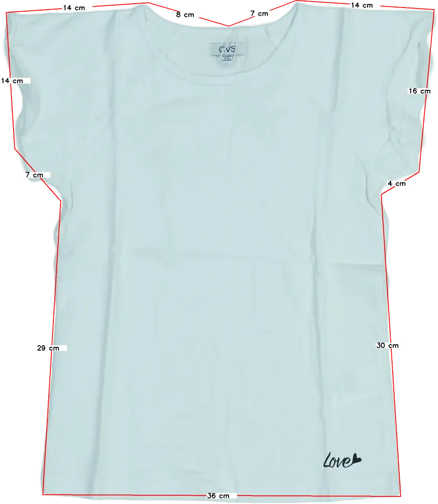 Fehér OVS Póló EU 122 / UK 7 év / US 7 év/M