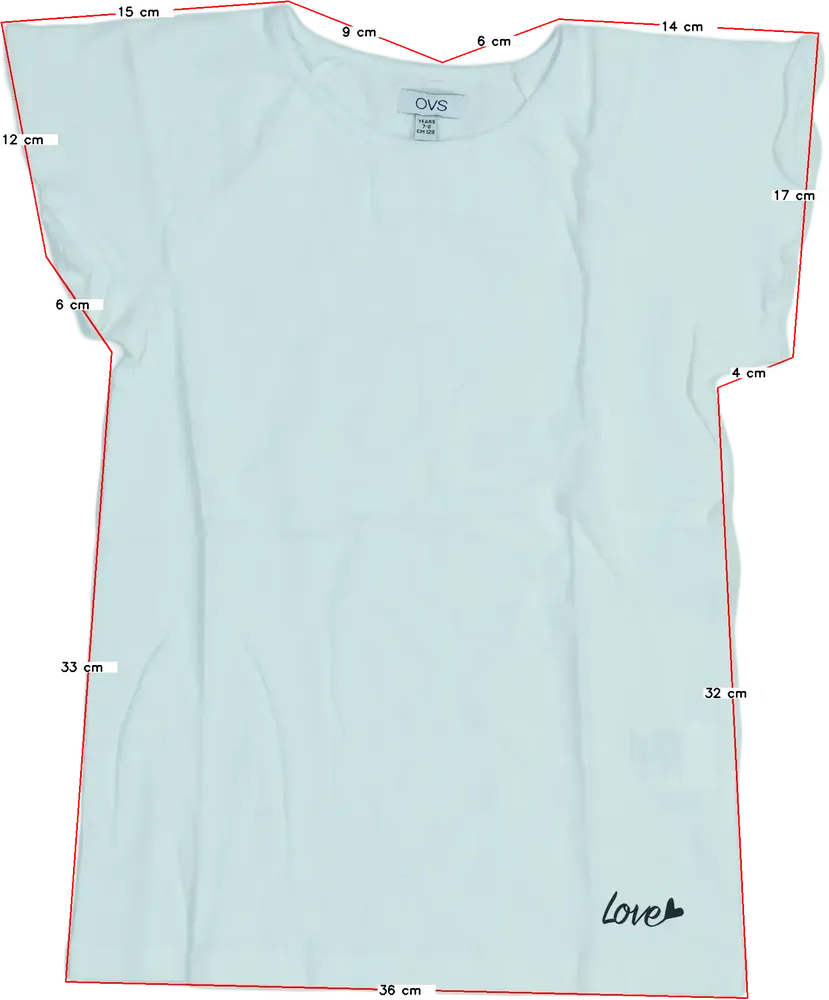 Fehér OVS Póló EU 128 / UK 8 év / US 8 év/M