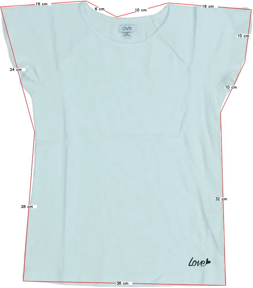 Fehér OVS Póló EU 134 / UK 9 év / US 9 év/L