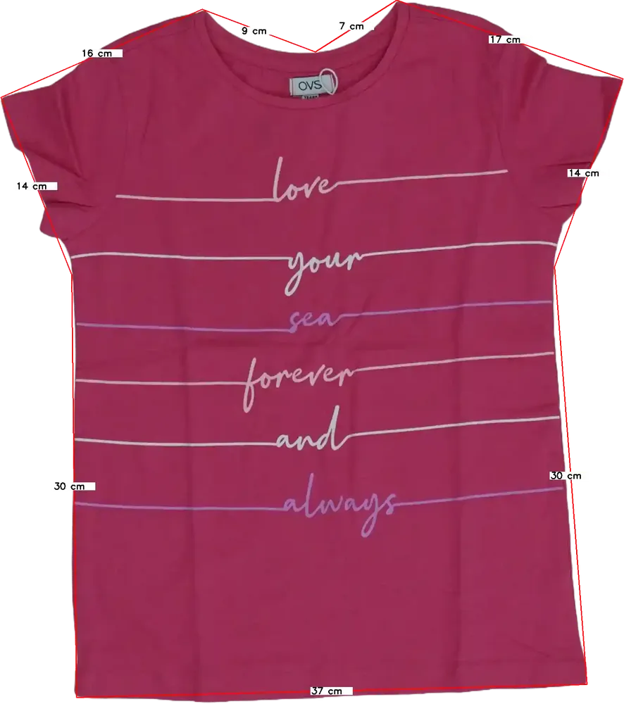 Rózsaszín OVS Póló EU 104 / UK 4 év / US 4T/XS