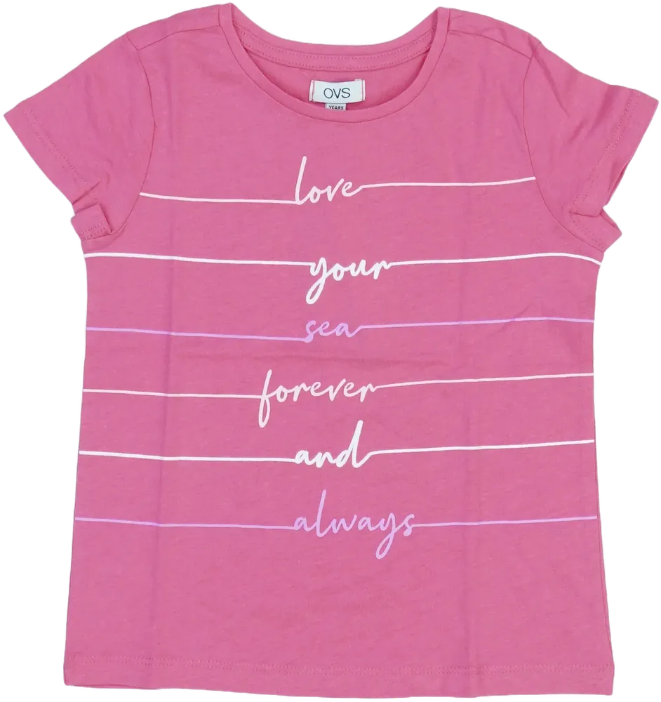 Rózsaszín OVS Póló EU 110 / UK 5 év / US 5 év/XS