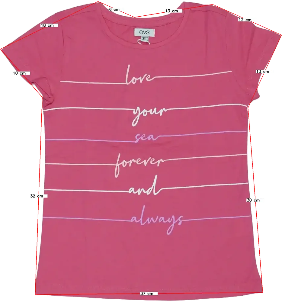 Rózsaszín OVS Póló EU 122 / UK 7 év / US 7 év/M