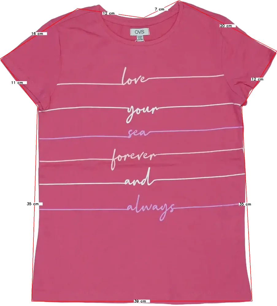 Rózsaszín OVS Póló EU 140 / UK 10 év / US 10 év/L