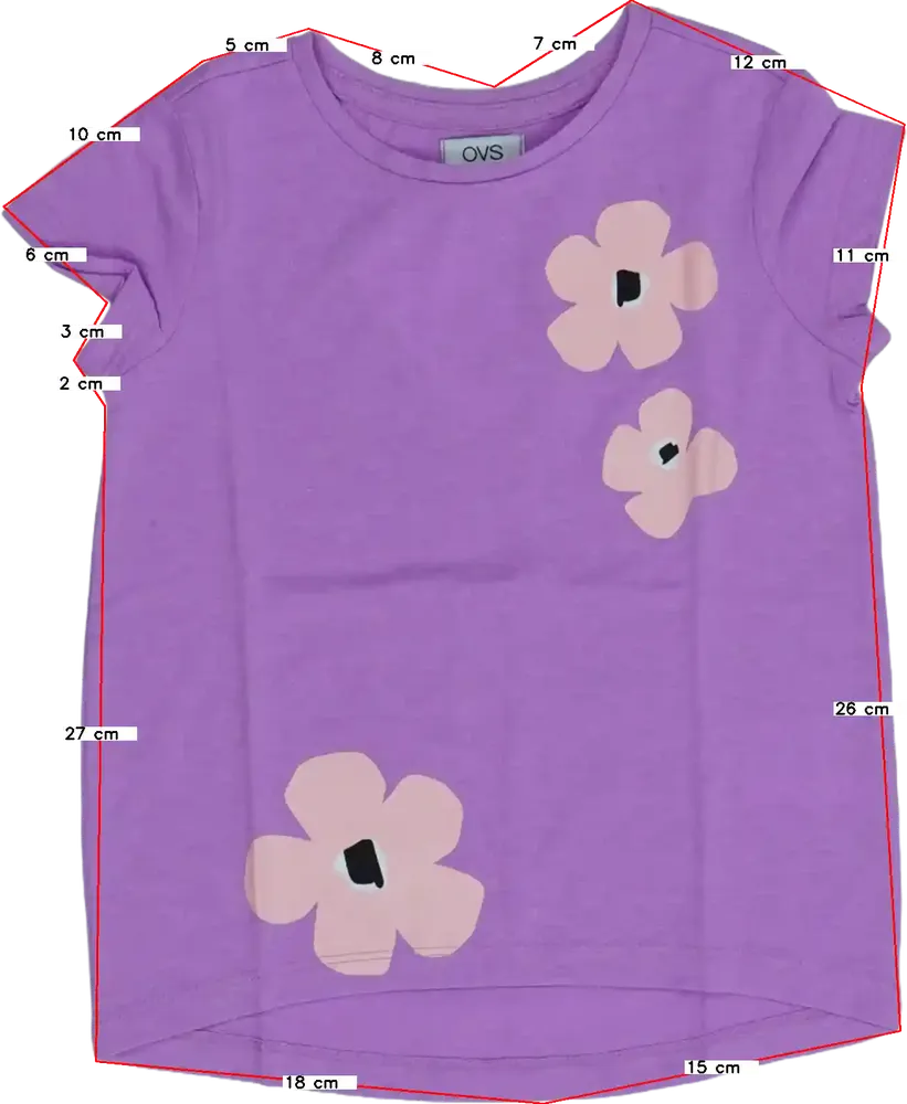 Lila OVS Póló EU 110 / UK 5 év / US 5 év/XS