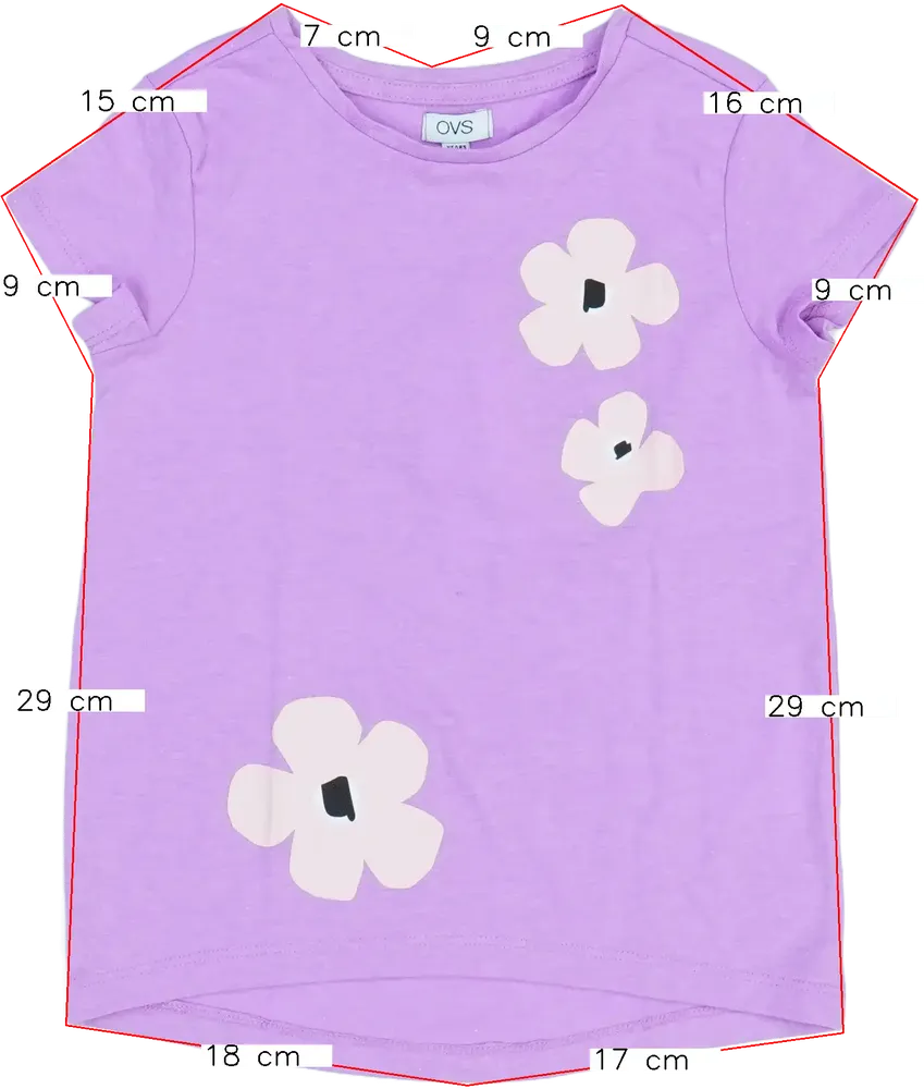 Lila OVS Póló EU 116 / UK 6 év / US 6 év/S