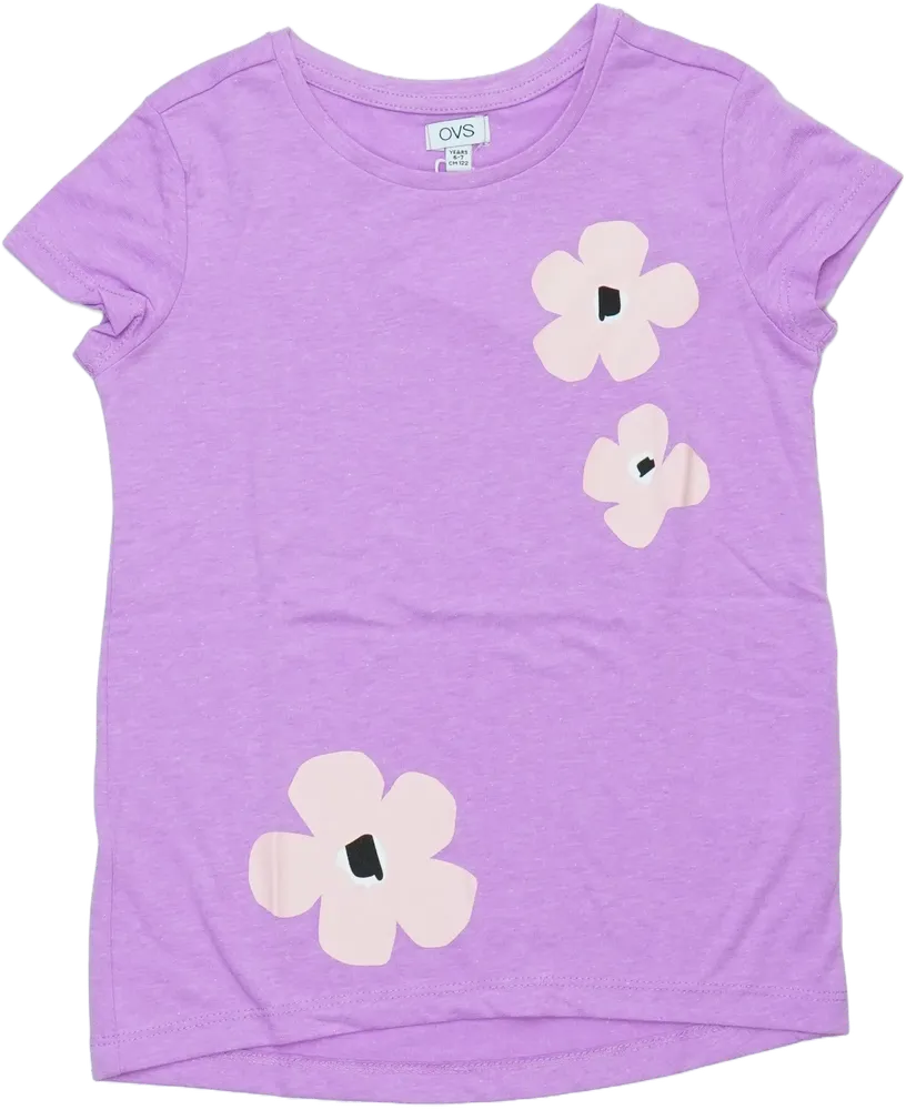 Lila OVS Póló EU 122 / UK 7 év / US 7 év/M