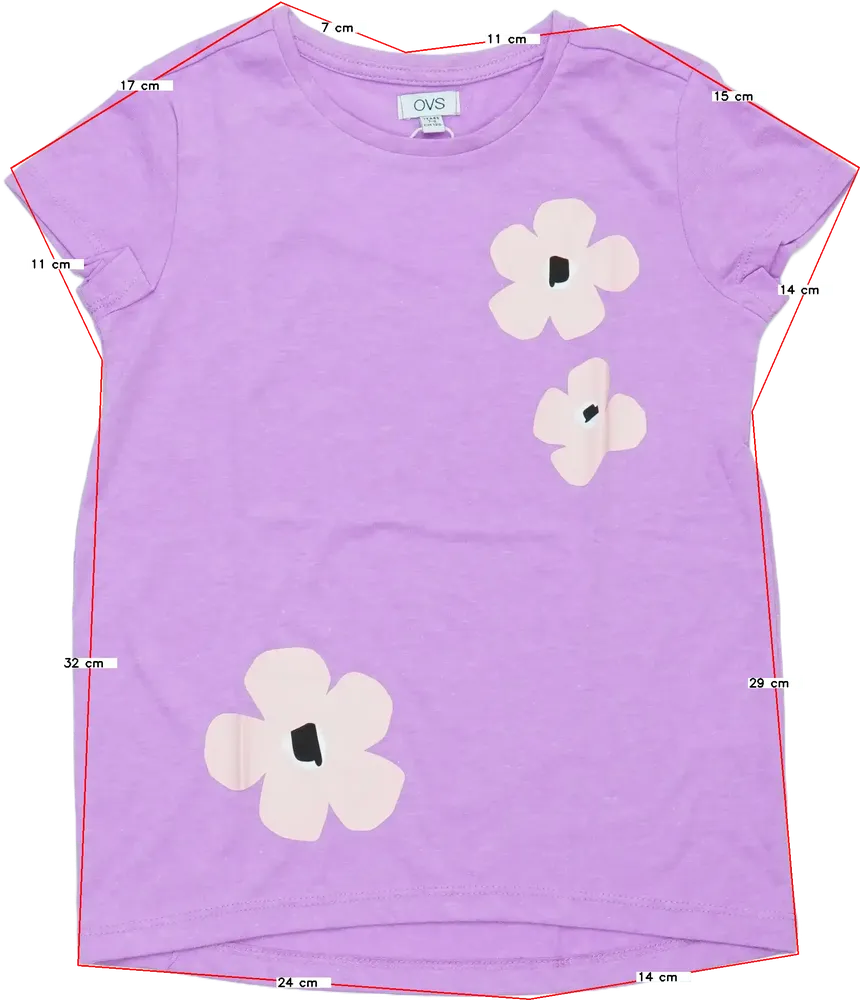 Lila OVS Póló EU 128 / UK 8 év / US 8 év/M