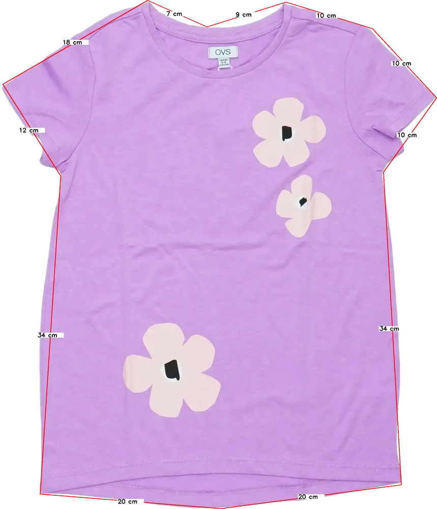 Lila OVS Póló EU 134 / UK 9 év / US 9 év/L