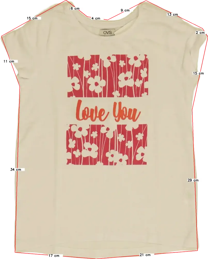 Fehér OVS Póló EU 116 / UK 6 év / US 6 év/S