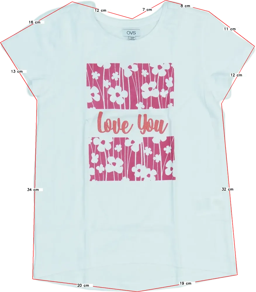 Fehér OVS Póló EU 134 / UK 9 év / US 9 év/L