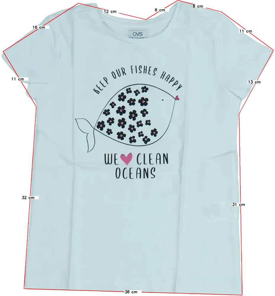 Fehér OVS Póló EU 128 / UK 8 év / US 8 év/M