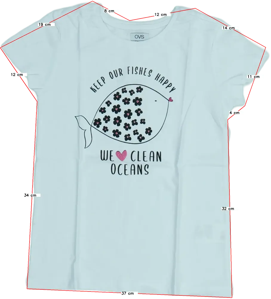 Fehér OVS Póló EU 134 / UK 9 év / US 9 év/L