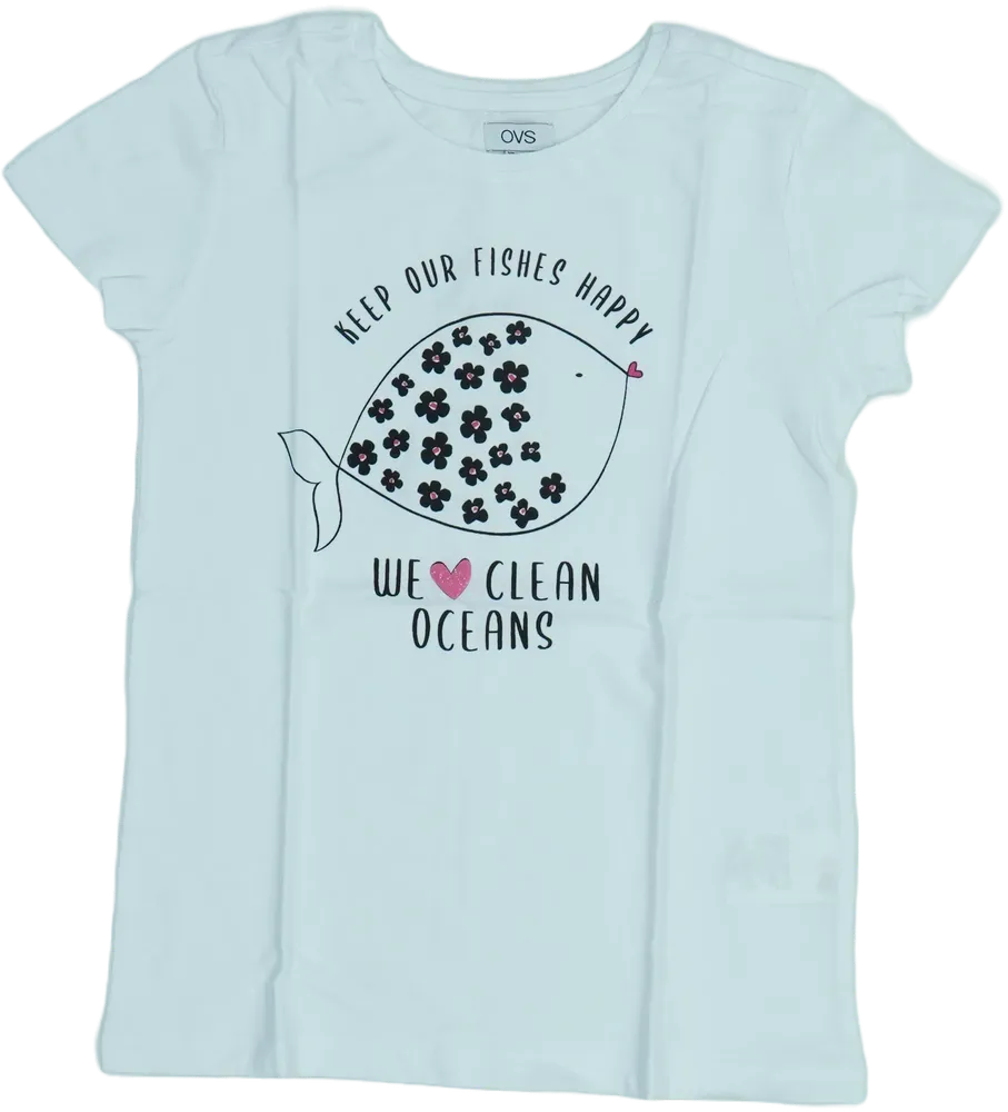 Fehér OVS Póló EU 134 / UK 9 év / US 9 év/L