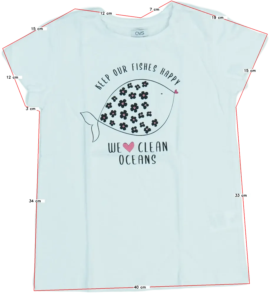 Fehér OVS Póló EU 140 / UK 10 év / US 10 év/L