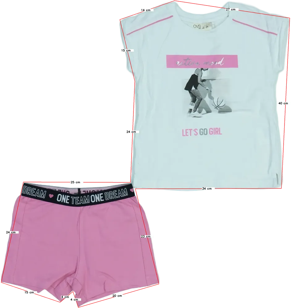 White OVS 2-piece set - Top &amp; Bottom EU 122 / UK 7 years / US 7 years/M