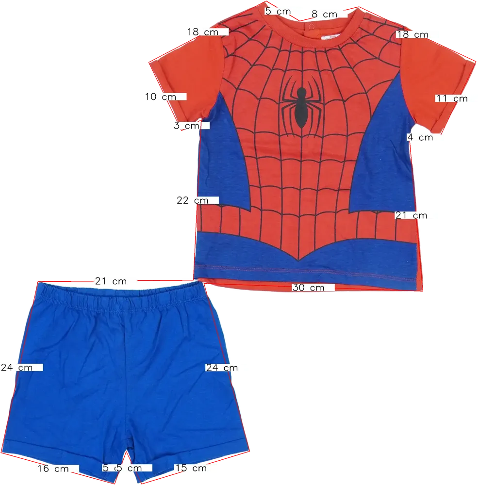 Többszínű Spiderman 2 részes szett - Felsőruházat és nadrág EU 86 / UK 12-18 hónap / US 18 hónap